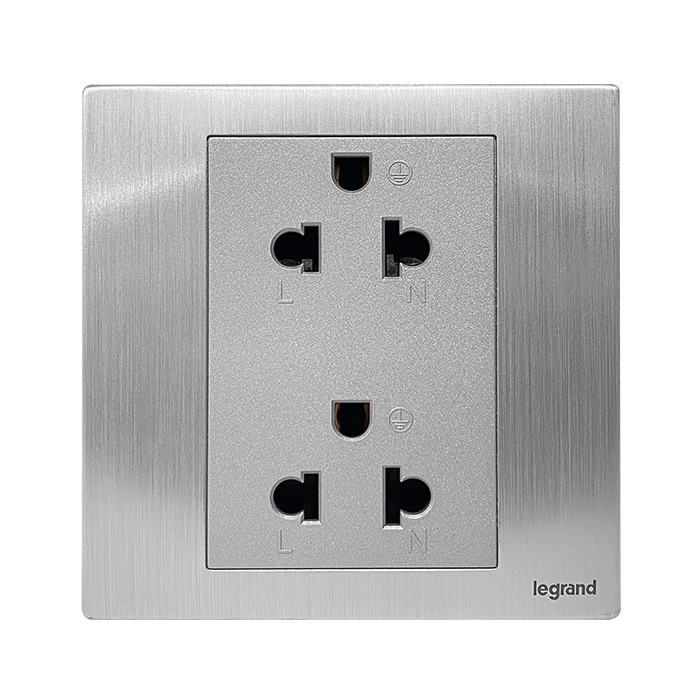 Bộ ổ cắm đôi 3 chấu 16A