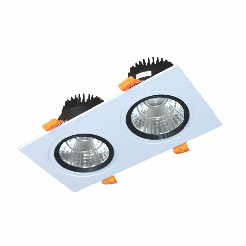 Đèn Led downlight vuông chiếu điểm âm trần 2*9W