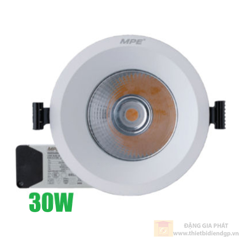 Đèn Led downlight MPE chống nước IP65 30W ánh sáng vàng