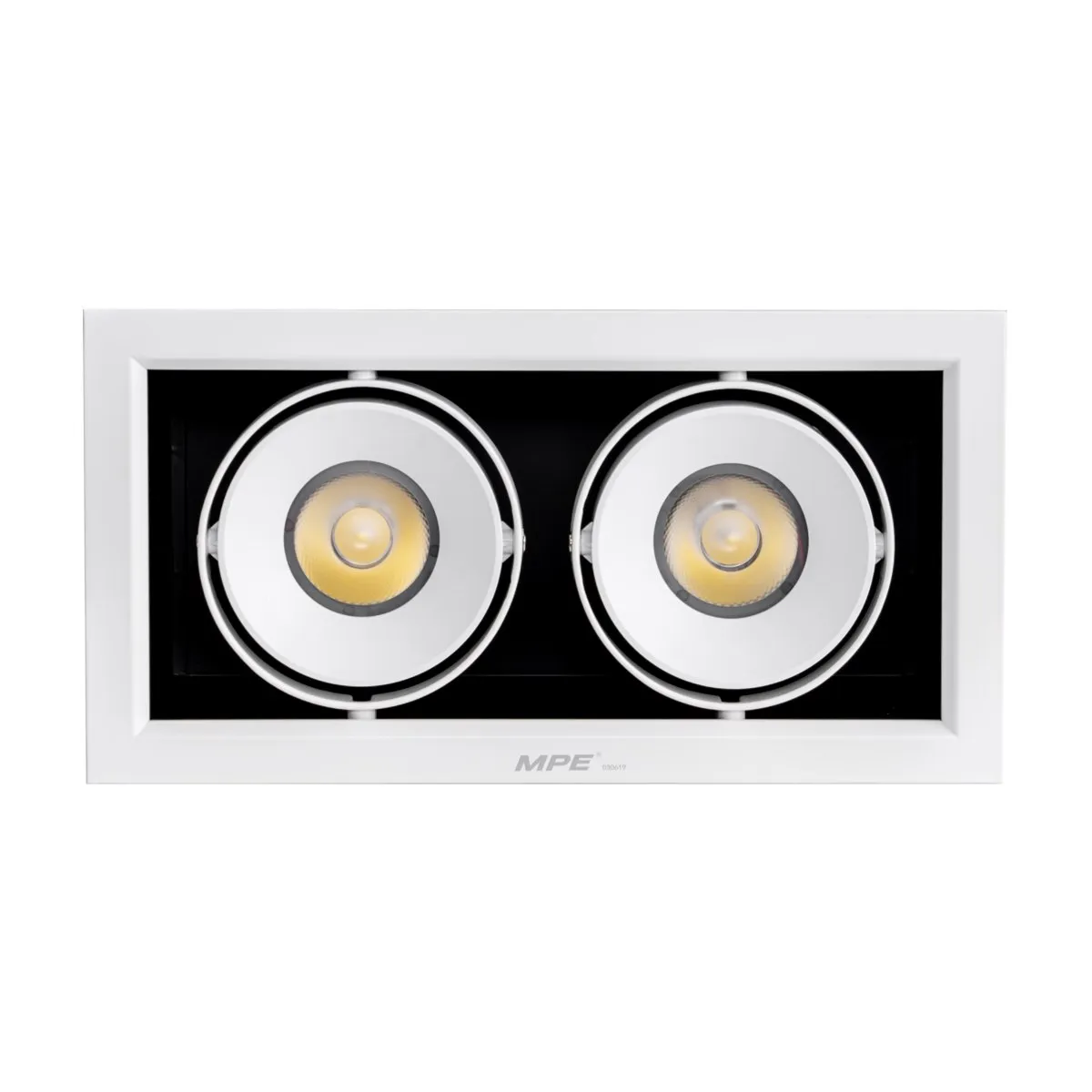 Đèn LED downlight MPE mặt vông 20W (2 bóng)