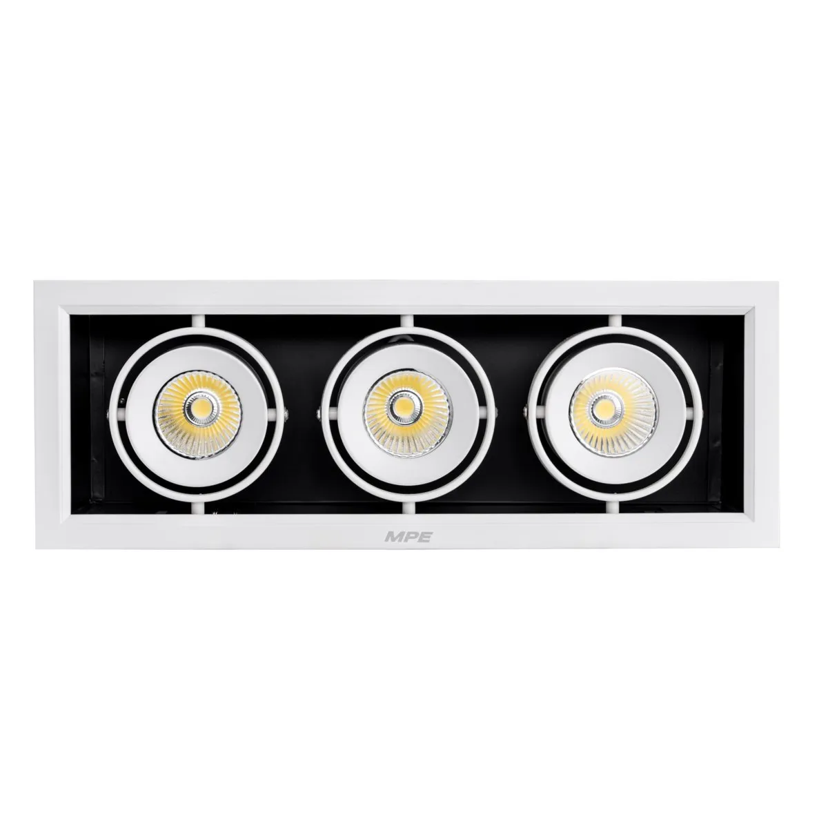 Đèn LED downlight MPE mặt vông 12W (3 bóng)