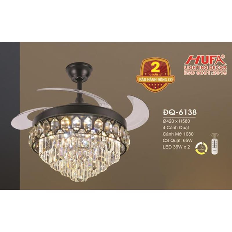 Đèn quạt Hufa Ø420*H580, 4 cánh quạt mở 1080, CS quạt 65W