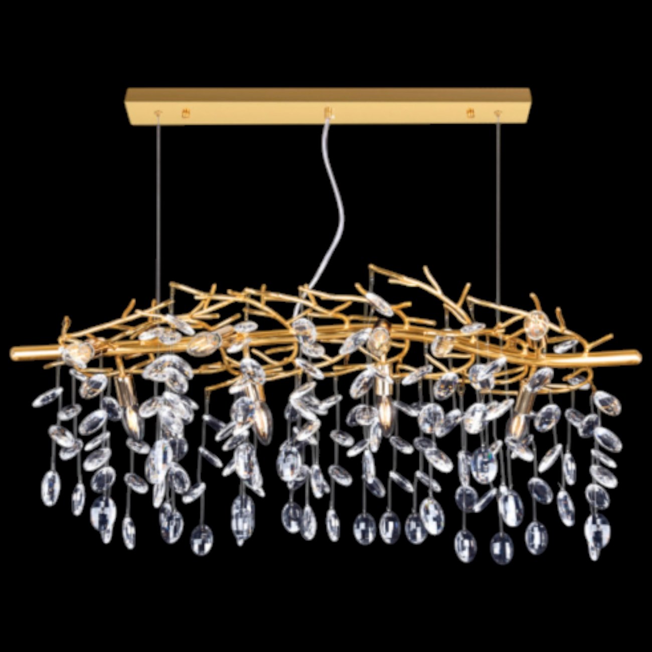 Đèn thả pha lê Andora ĐT-6662/L1000 L1000*H450 + 900 E14*8