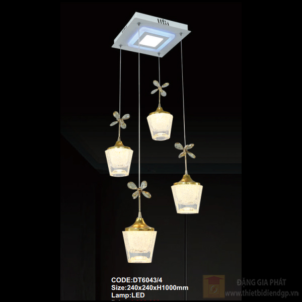 Đèn treo trần trang trí Slister 240*240*H1000mm - LED