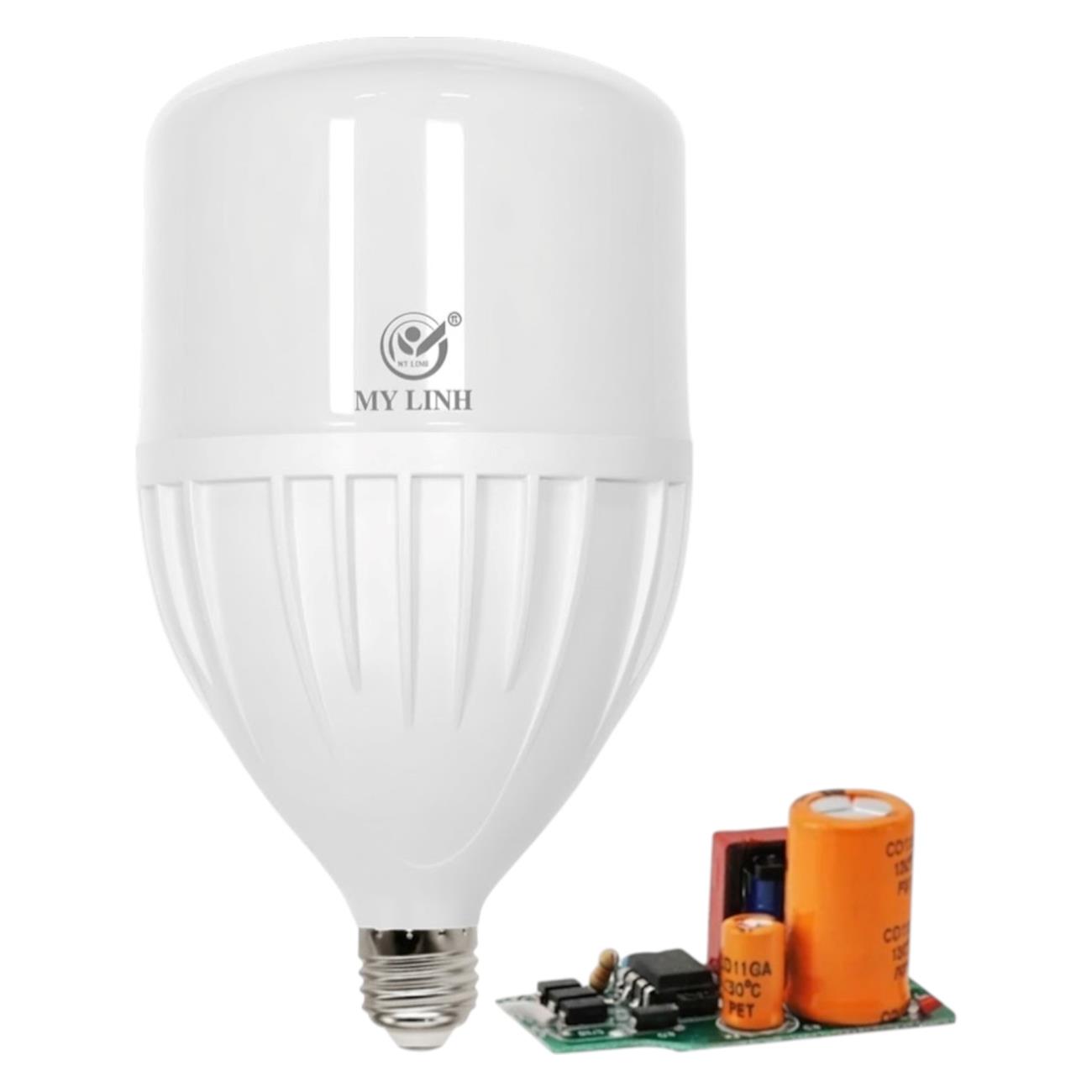 Bóng đèn bulb trụ Mỹ Linh 6500K (hợp kim nhôm)