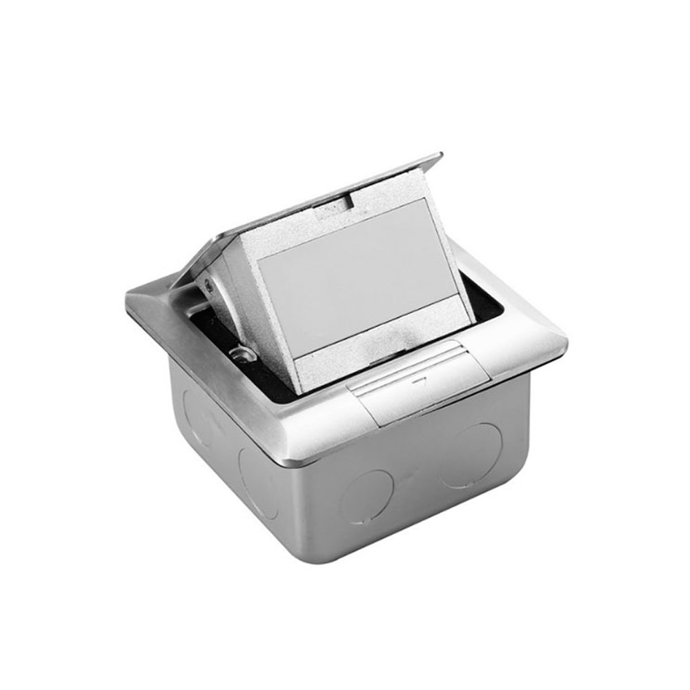 Ổ cắm âm sàn cho S-Flexi có đế âm, màu nhũ bạc