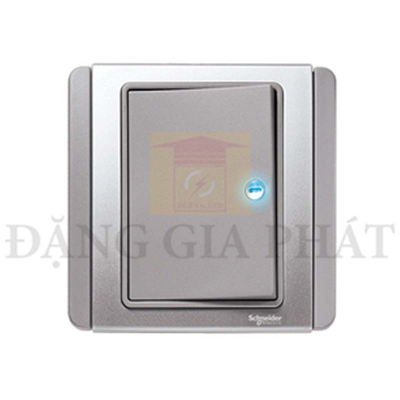 Bộ công tắc đơn 1 chiều 10A 1 Gang 1W switch w. LED