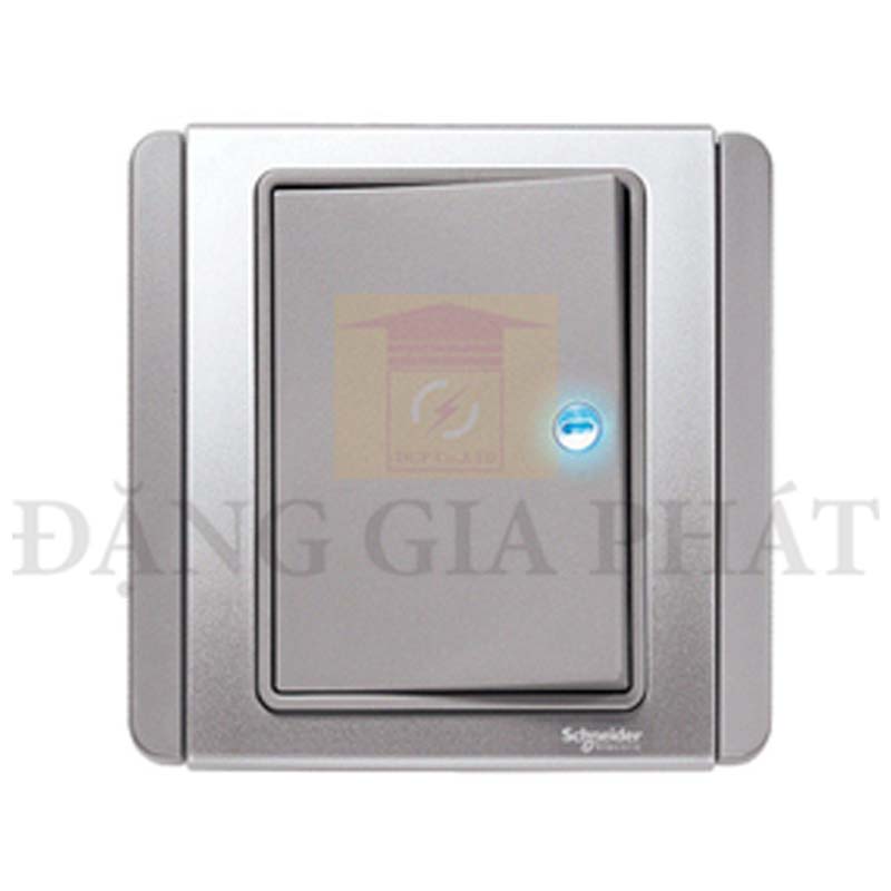 Bộ công tắc đơn 2 chiều10A 1 Gang 2W switch w. LED