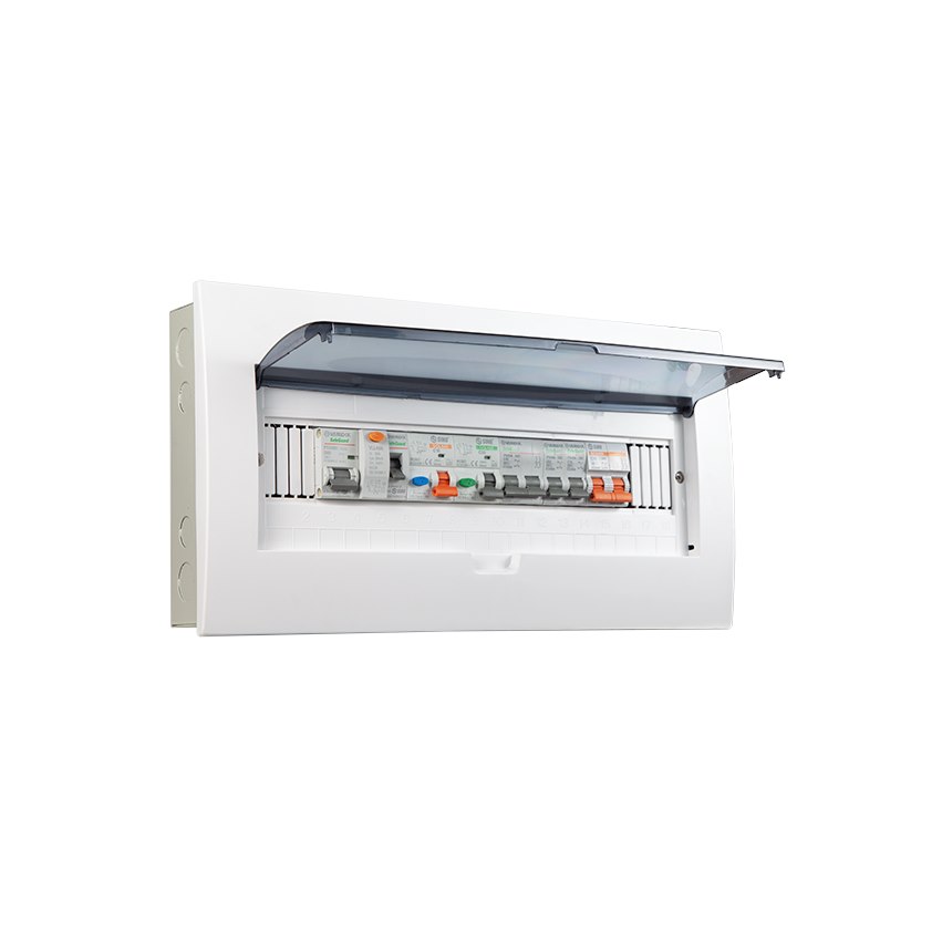 Tủ điện 14-18 Module Sino E4FC14/18S mặt nhựa bóng âm tường