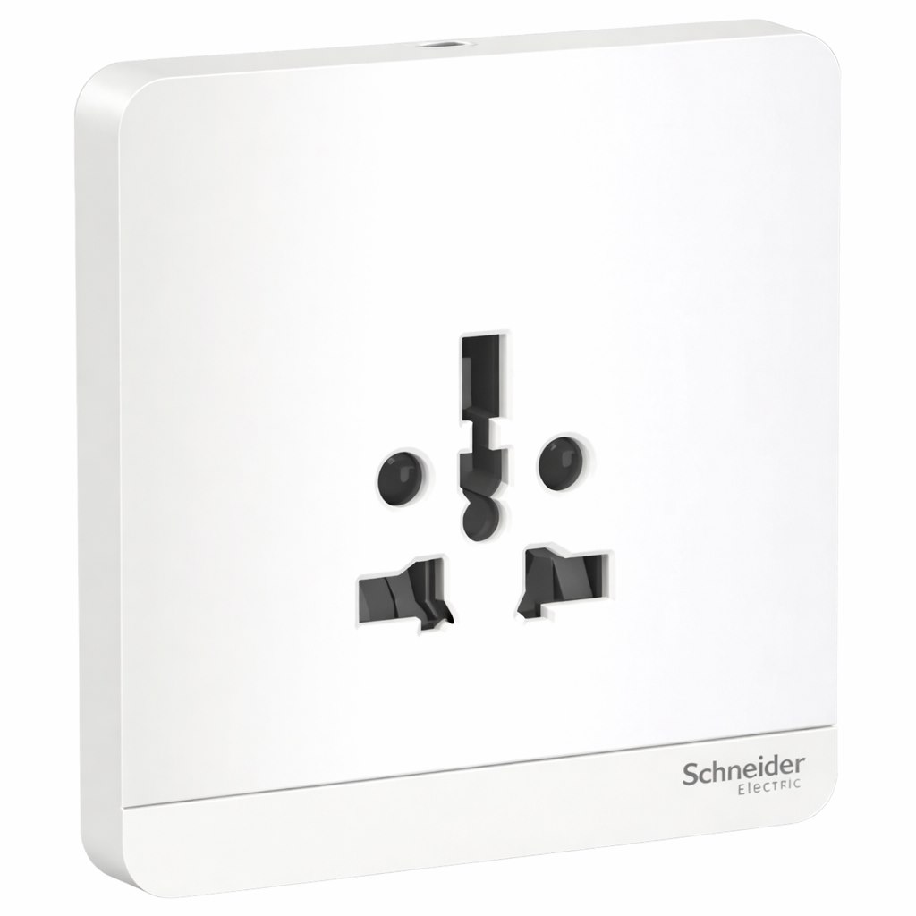 Bộ ổ cắm đơn đa năng 16A màu trắng