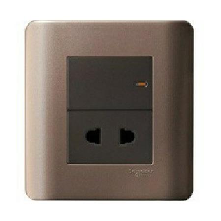 Bộ ổ cắm đơn 2 chấu 10A có công tắc
