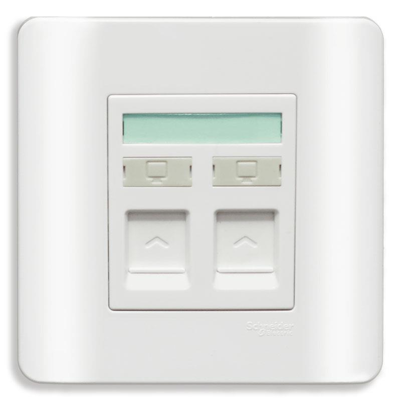 Bộ ổ cắm mạng cat6e đôi màu trắng