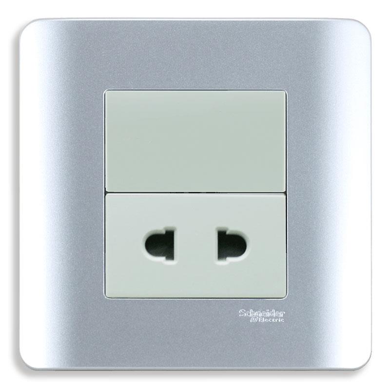 Bộ ổ cắm đơn 2 chấu 10A