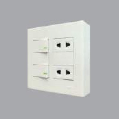 Bộ 2 công tắc, 2 ổ cắm đôi MPE đế nổi A60B22U2N