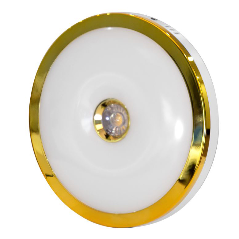 Đèn ốp trần LED ba chế độ sáng 15W+5A ELT8010/20W, viền vàng