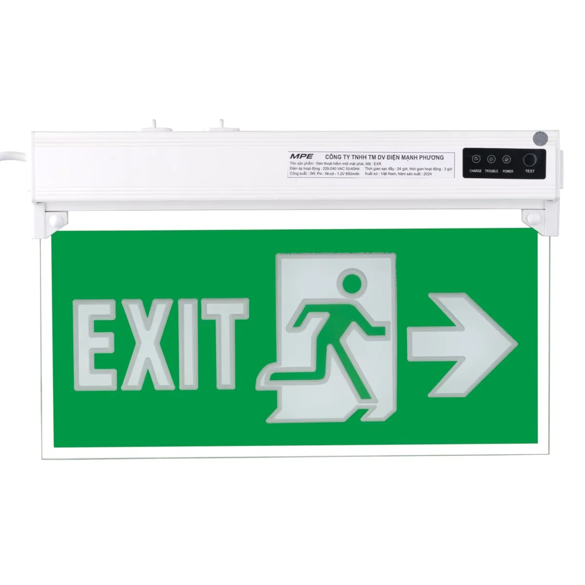 Đèn báo Exit MPE 1 mặt phải EX-P/R