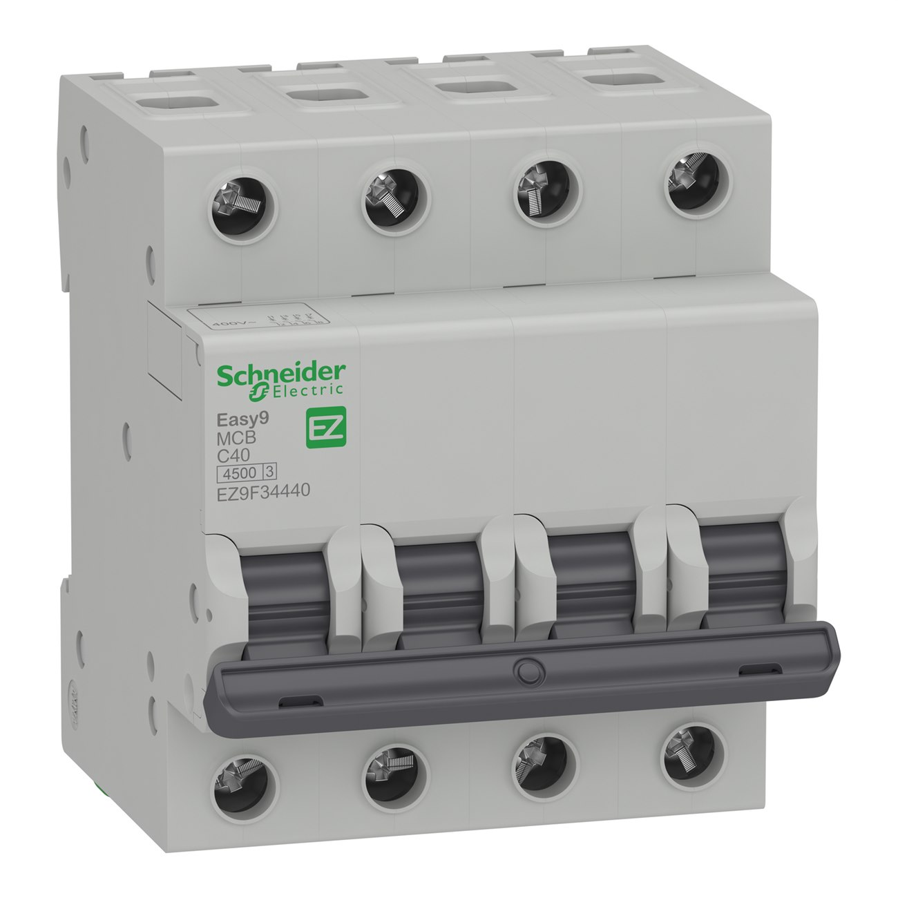 Easy9 MCB 4P, 4.5kA, 230V, C curve