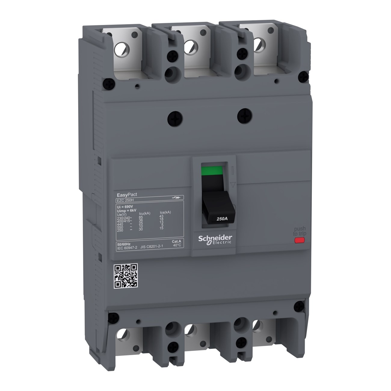 EZC250 3P type H,lcu=36KA/415V