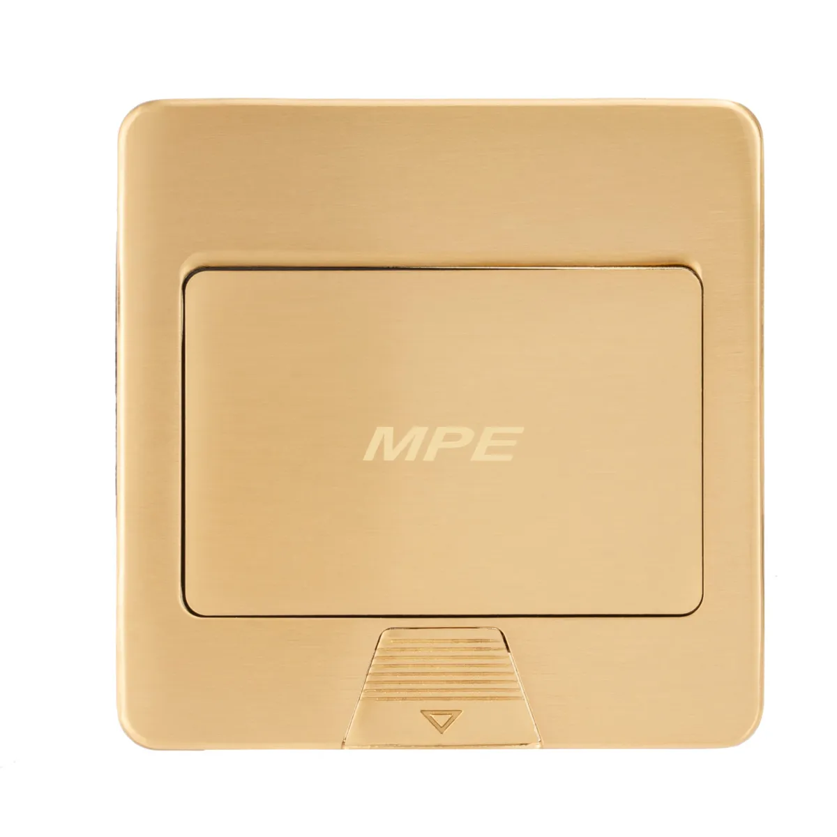 Ổ cắm âm sàn MPE F2Y-60 gắn thiết bị rời kiểu vuông màu vàng
