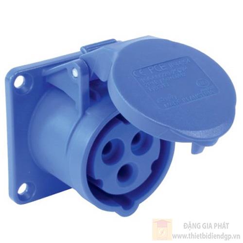 Ổ cắm công nghiệp PCE gắn âm loại không kín nước dạng thẳng 32A IP44