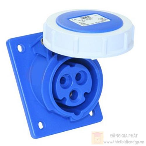 Ổ cắm công nghiệp PCE gắn âm 16A/32A- 6H - IP67 - Dạng nghiêng
