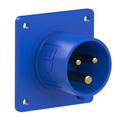 Phích cắm công nghiệp âm PCE F613-6 thẳng 16A,3P,6H,IP44