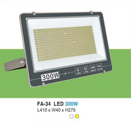 Đèn pha led 300W - L410*W40*H270, ánh sáng trắng, vàng