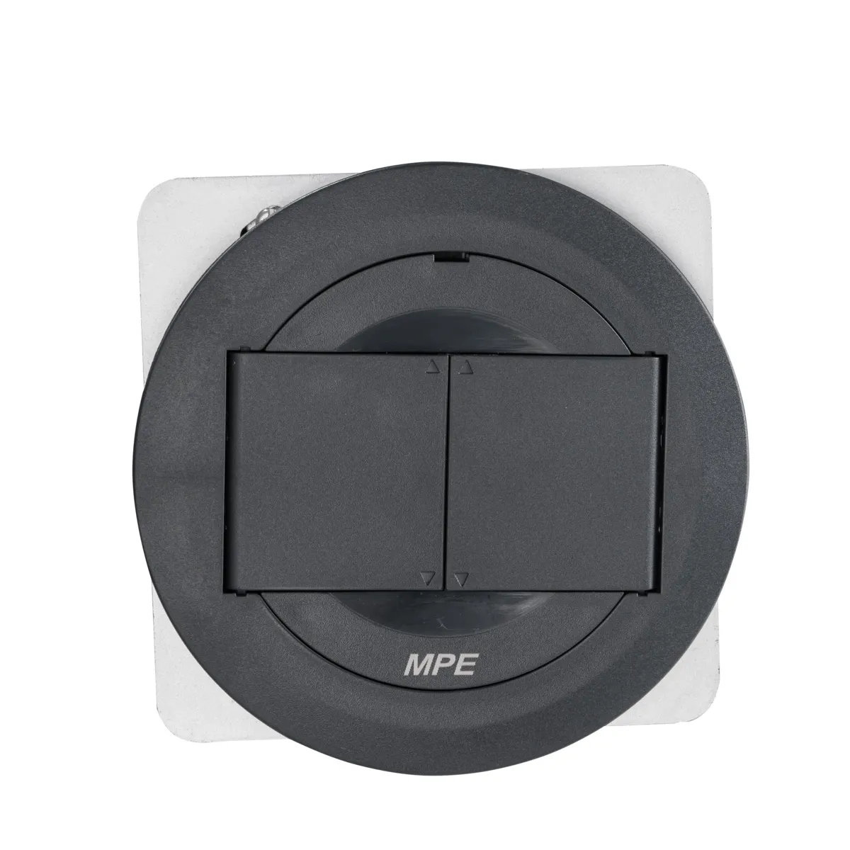 Ổ cắm âm sàn MPE FGP 3 lỗ kiểu tròn bằng nhựa + đế âm