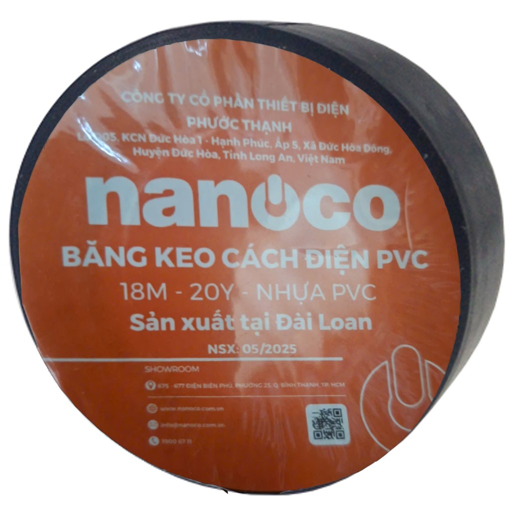 Băng Keo Cách Điện PVC Nanoco FKPT20 20 Yard (Đài Loan)