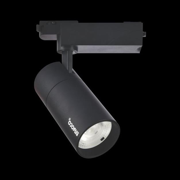 Đèn Chiếu Điểm Thanh Ray Ø60*L135*H160-COB 12W, Ánh sáng trắng & vàng, vỏ đen