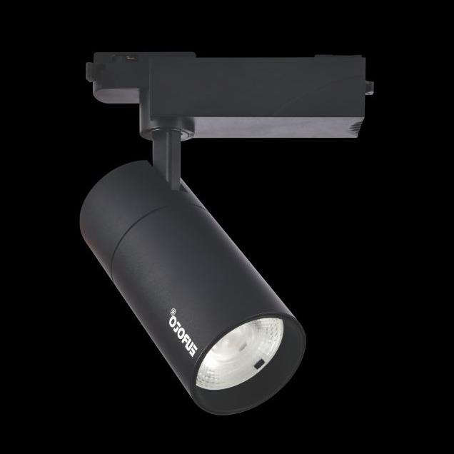 Đèn Chiếu Điểm Thanh Ray Ø80*L150*H190-COB 20W, Ánh sáng trắng & vàng, vỏ đen