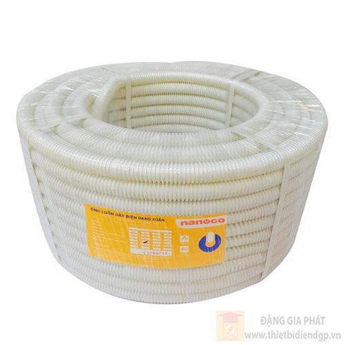 FRG16W - Ống luồn dây PVC chống cháy, chống dập trắng (50m/cuộn) Nanoco
