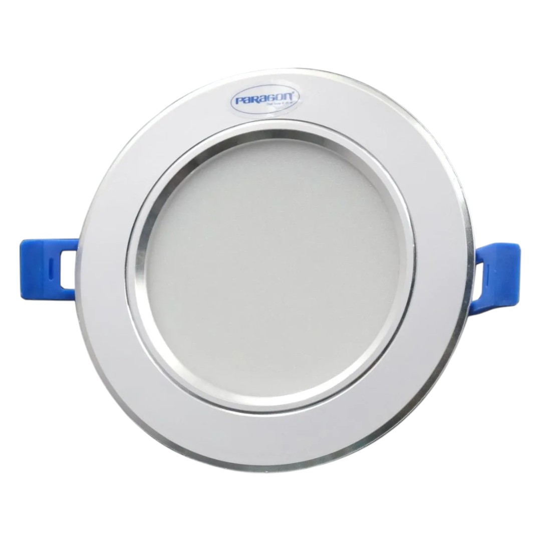 Đèn Led downlight Tròn Paragon viền bạc 7W -CCT