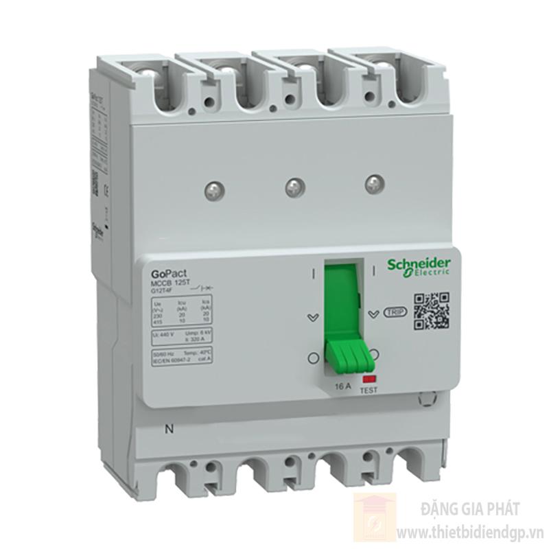 Thiết bị đóng cắt MCCB GoPact 125T, 4P, Icu=10kA @415Vac, không chỉnh định