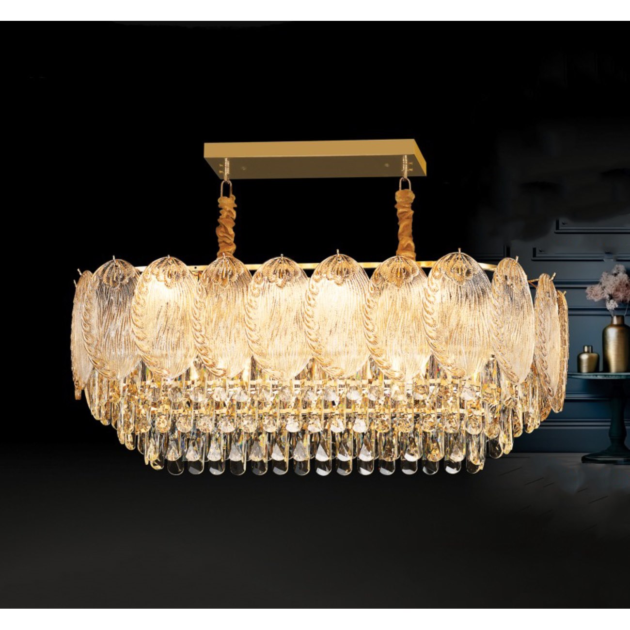 Đèn chùm pha lê Hufa CFL 2859 L800*W350*H320