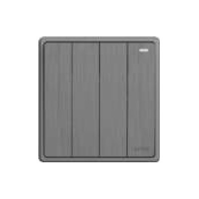 Mặt 4 công tắc 1 chiều MPE S704-GY 16A - 250V