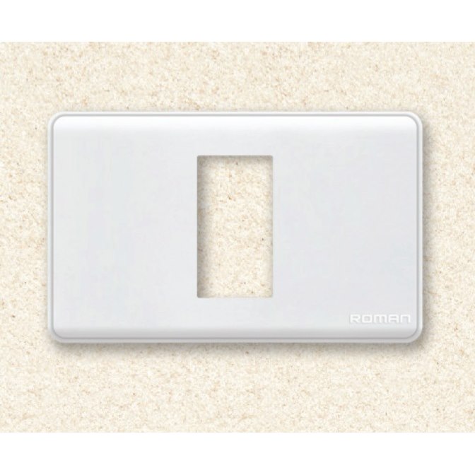 Mặt che 1 lỗ Roman GA01N-BT màu trắng bóng