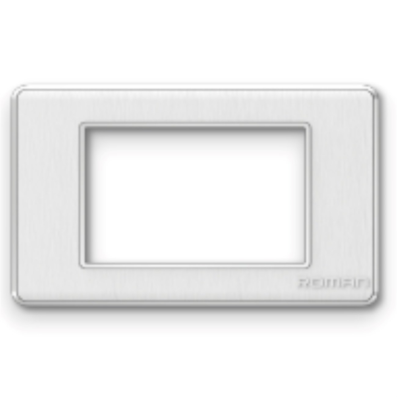 Mặt che 3 lỗ ngang Roman, khung viền bạc GA03N-TB