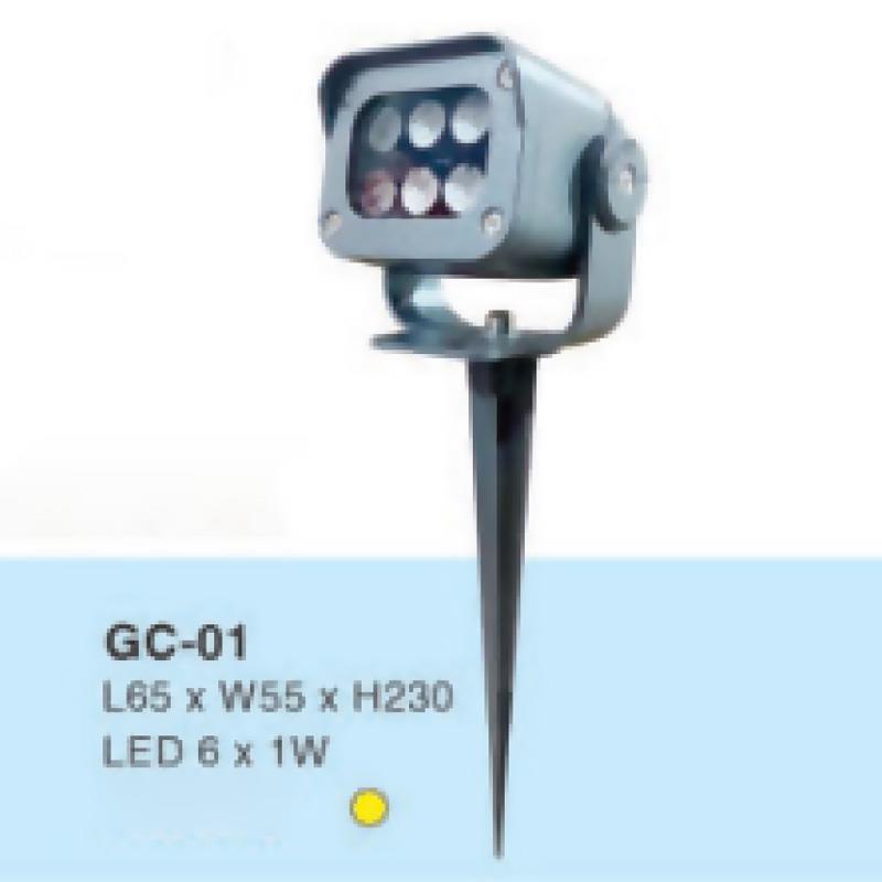 Đèn chiếu sáng cảnh quang L65*W55*H230 - LED 6W*1 - ánh sáng vàng