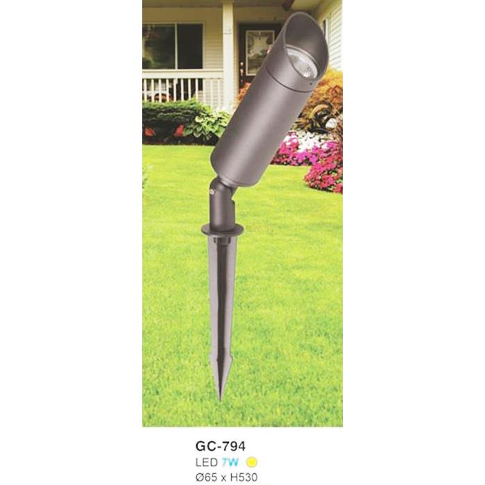 Đèn Led Ghim Cỏ Ø65 x H530, ánh sáng vàng 7W