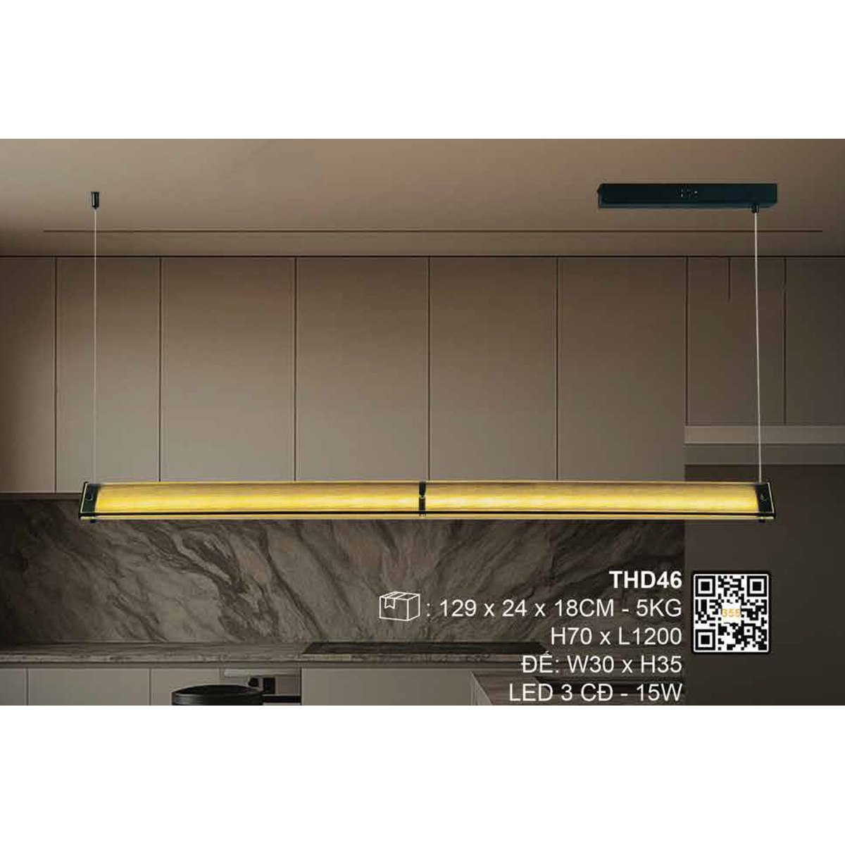 Đèn thả 355 Decor THD46 L1200*H70 15W