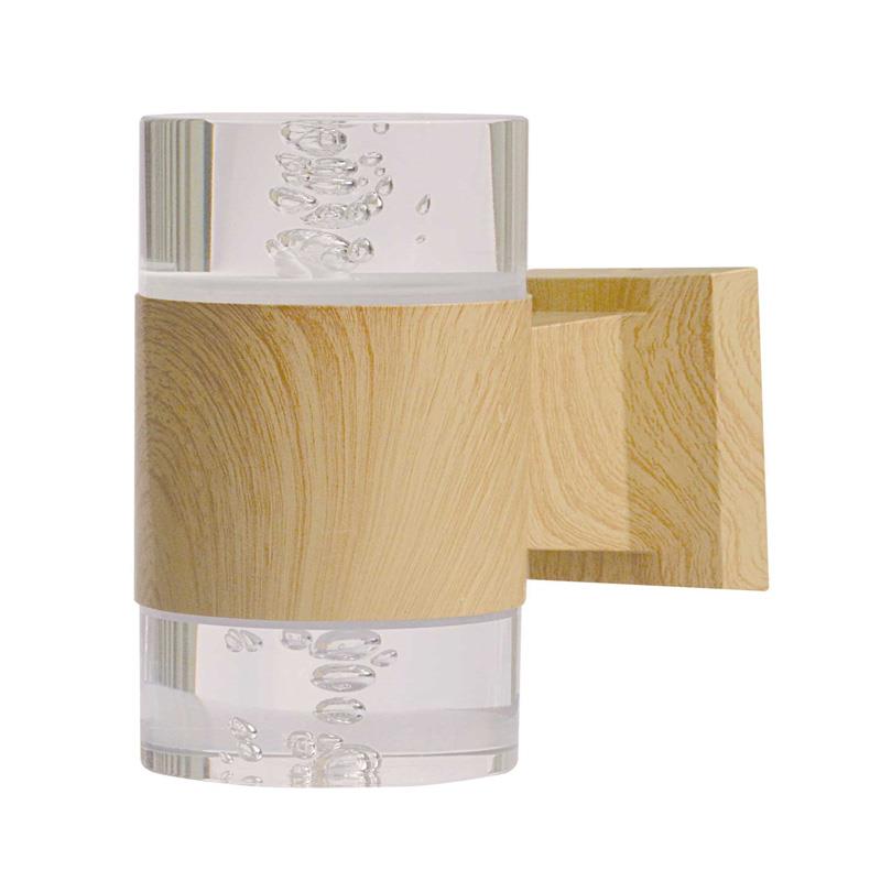 Đèn tường 2 đầu Luxury vỏ vân gỗ 12W