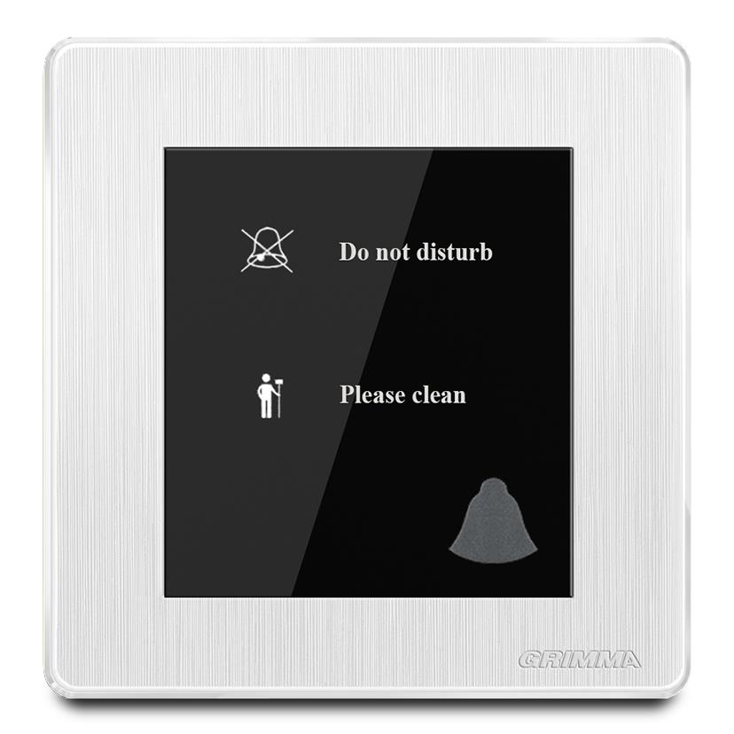 Bộ chuông báo đừng làm phiền mặt nhựa vân xước màu trắng Grimma G20W2DB