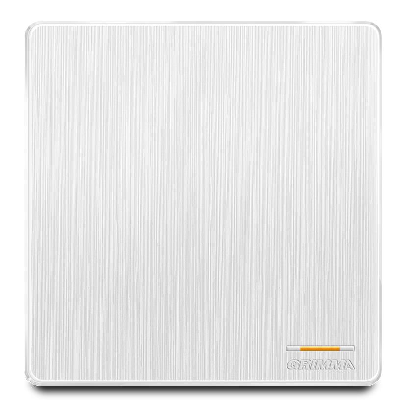 Bộ công tắc đơn 1 chiều mặt nhựa vân xước màu trắng Grimma G20WK11