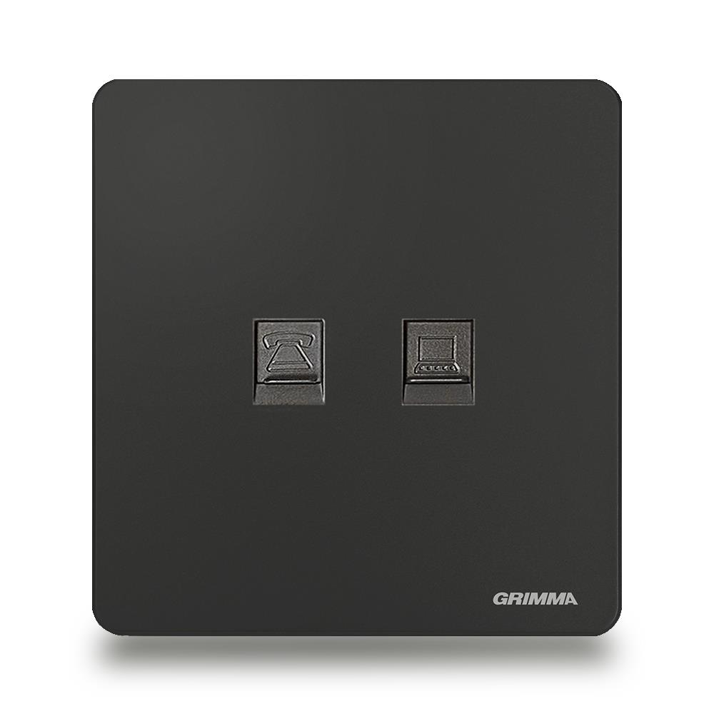 Bộ ổ cắm điện thoại + mạng Grimma G3BTELPC