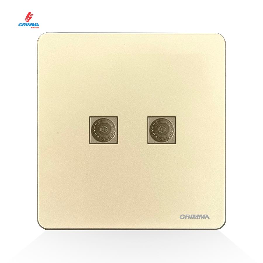 Bộ ổ cắm đôi tivi Grimma G3G2TV