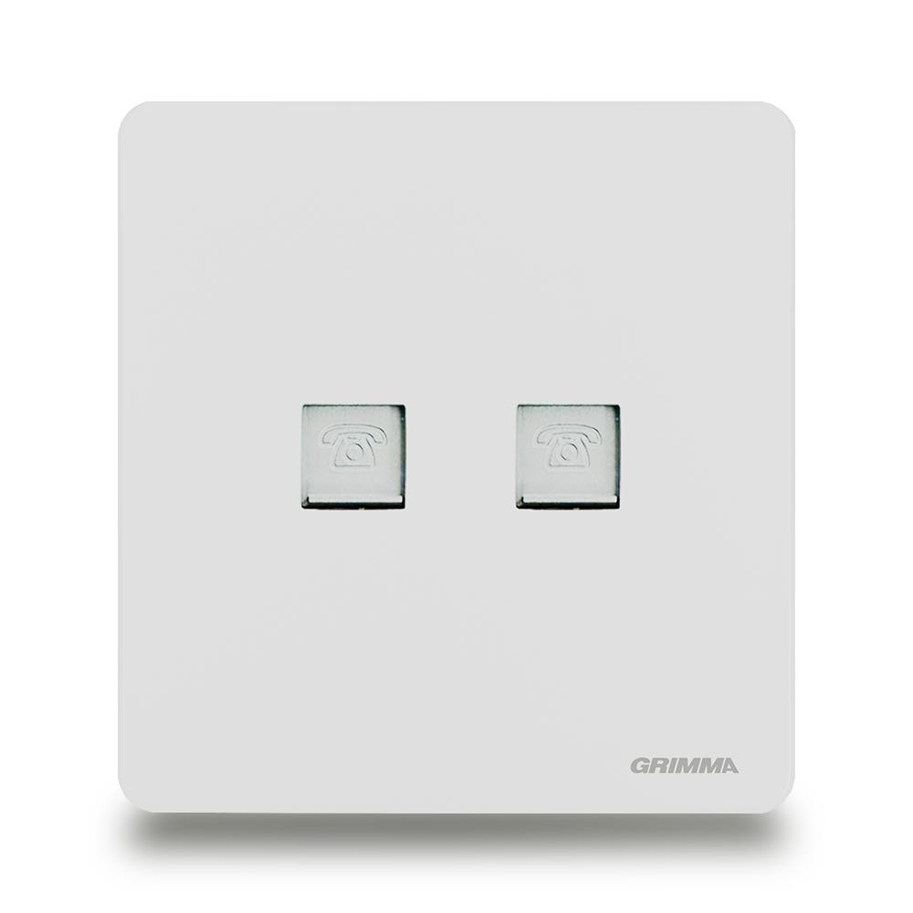 Bộ ổ cắm đôi điện thoại Grimma G3W2TEL