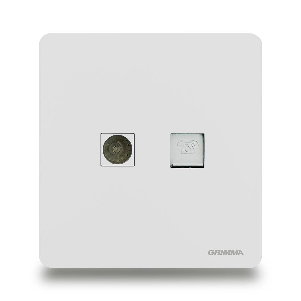 Bộ ổ cắm tivi + điện thoại Grimma G3WTVTEL