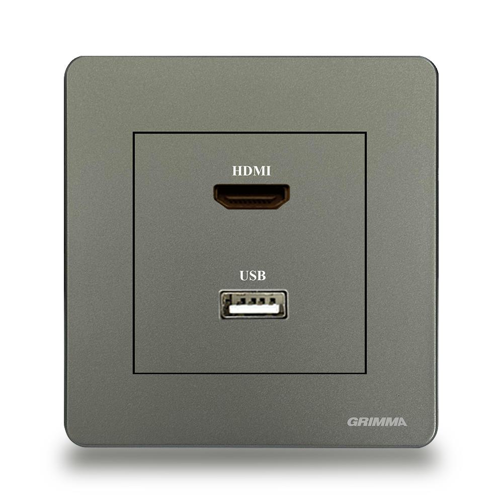 Bộ ổ cắm HDMI + USB Grimma G4HDMI