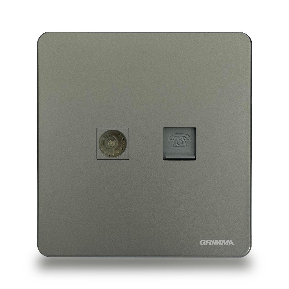 Bộ ổ cắm tivi + điện thoại Grimma G4TVTEL